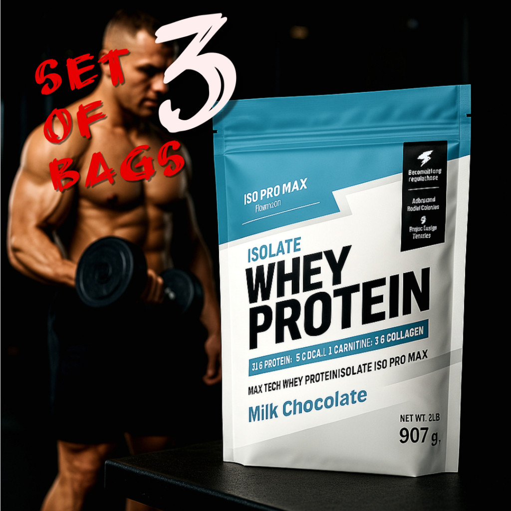 ไอโซเลท ลดไขมัน ชุด 3 ถุง ISO PRO MAX Protein Isolate เวย์โปรตีน ลดไขมัน เพิ่มกล้ามเนื้อ V.34