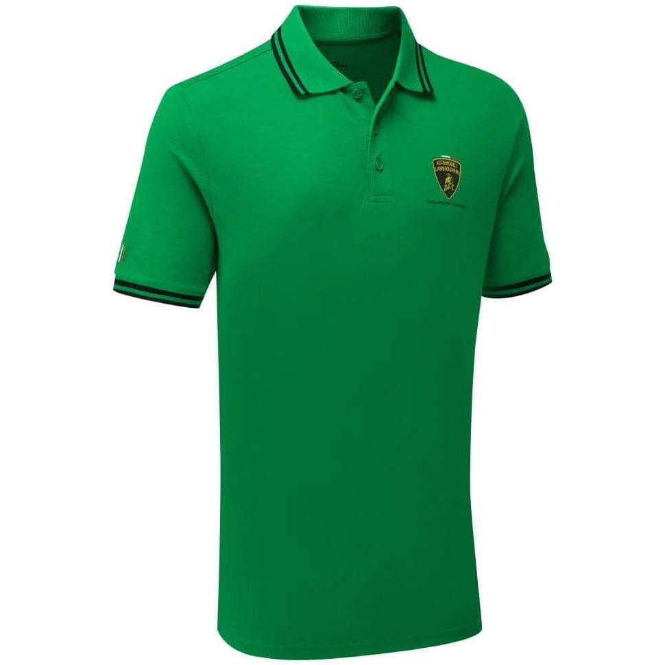 เสื้อโปโลสำหรับเดินทางผู้ชาย Lamborghini Squadra Corse สีเขียว