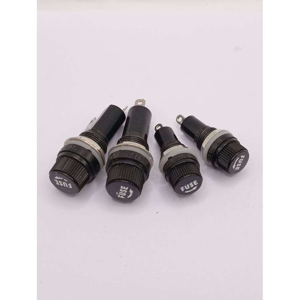 มือ1 กระบอกฟิวส์ (Fuse Holder) แบบติดตั้งบนแผง (Panel Mount) หรือแบบยึดแท่น  20มิล 30มิล ราคาต่อชิ้น ส่งไว