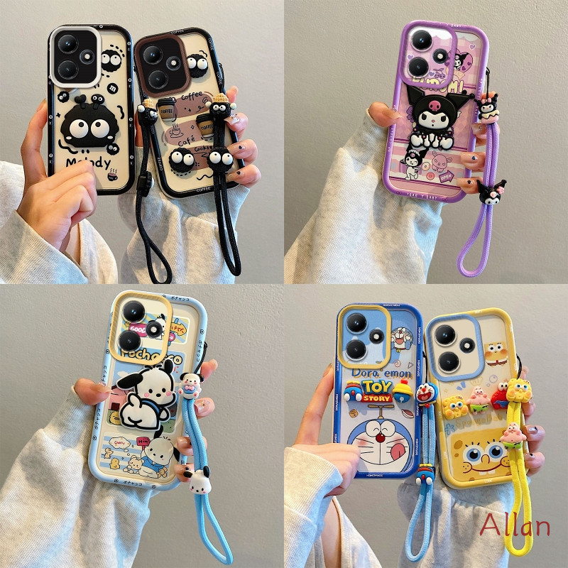 เคส oppo a3x / a3 กรณี TPU 2026 ใหม่ Kawaii ซิลิโคนนุ่มคลุมทั้งหมดกันกระแทก, Lanyard Anti-Loss เคสโทรศัพท์ BSJGS