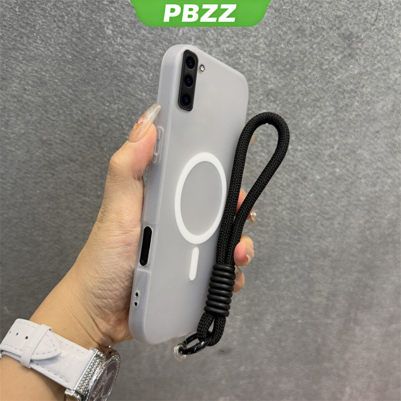 PBZZ Jelly สี 2 in 1 สําหรับ SAMSUNG s23 s22 s21 fe s23 s21 s22 ultra s21 s23 s22 plus 5g เคสโทรศัพท์ออกแบบใหม่ความงามพร้อมเชือกเส้นเล็กไร้สายแม่เหล็กสีดํา GDBSWX02