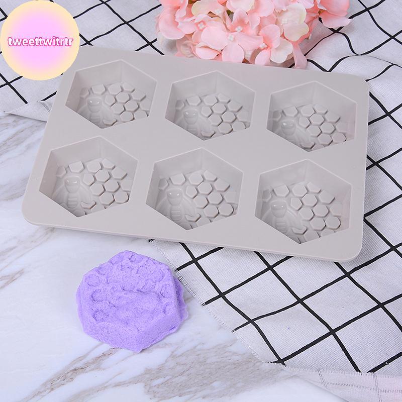 TRWITR 1 Pc 6 Cavity ซิลิโคน Bee Hive Decor สบู่ทํามือ Mould เรซิ่นแม่พิมพ์ TH