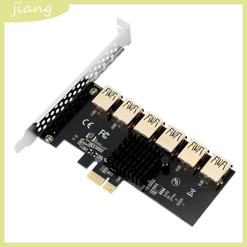 JN Pci สําหรับ Express Pci-e 1X ถึง 6 พอร์ต USB การ์ดขยาย Pcie X1 ถึง X4 X8 X16 Pcie Riser Extender 