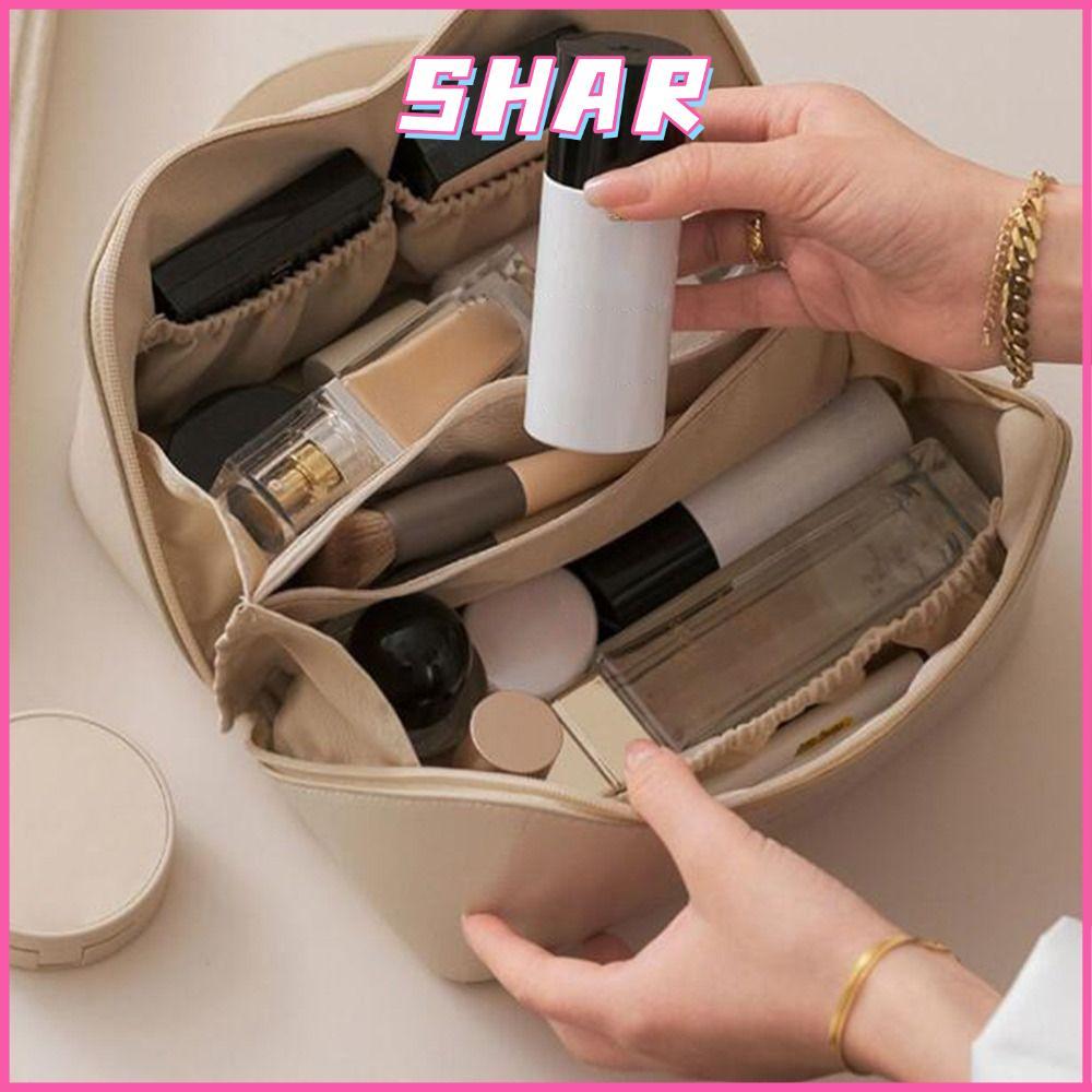 SHAR กระเป๋าเครื่องสําอางความจุขนาดใหญ่อุปกรณ์อาบน้ําจัดเก็บมัลติฟังก์ชั่น