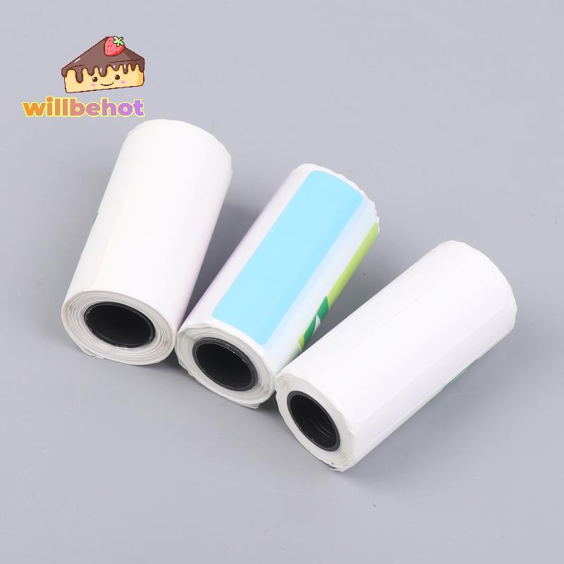 [Willbehot-t] 5 ม้วน 15 มม.30 มม.กระดาษความร้อน Self-กาวการพิมพ์ป้ายกระดาษ Stier สําหรับ Poet Mini เ