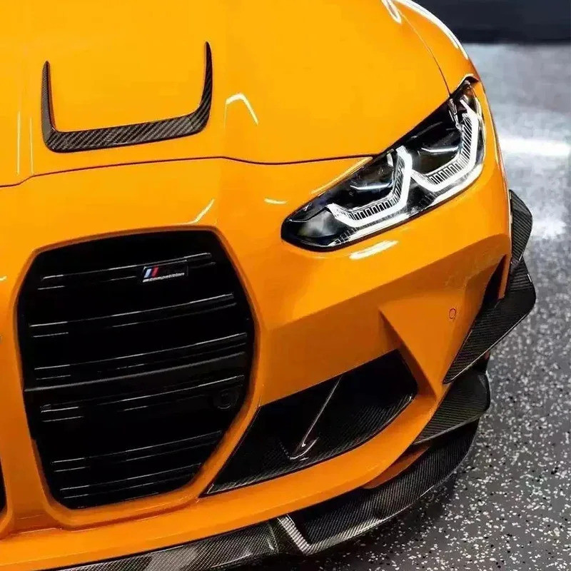 สําหรับ BMW M3 G80 M4 G82 G83 คาร์บอนไฟเบอร์รถกันชนด้านหน้าลมมีด Splitter สปอยเลอร์ Canard Air มีด S
