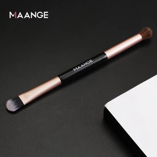 MAANGE แปรงแต่งหน้า 2 In 1 นุ่มและสะดวกการออกแบบแปรงอายแชโดว์สองหัวสําหรับแต่งหน้าตาต้องการ