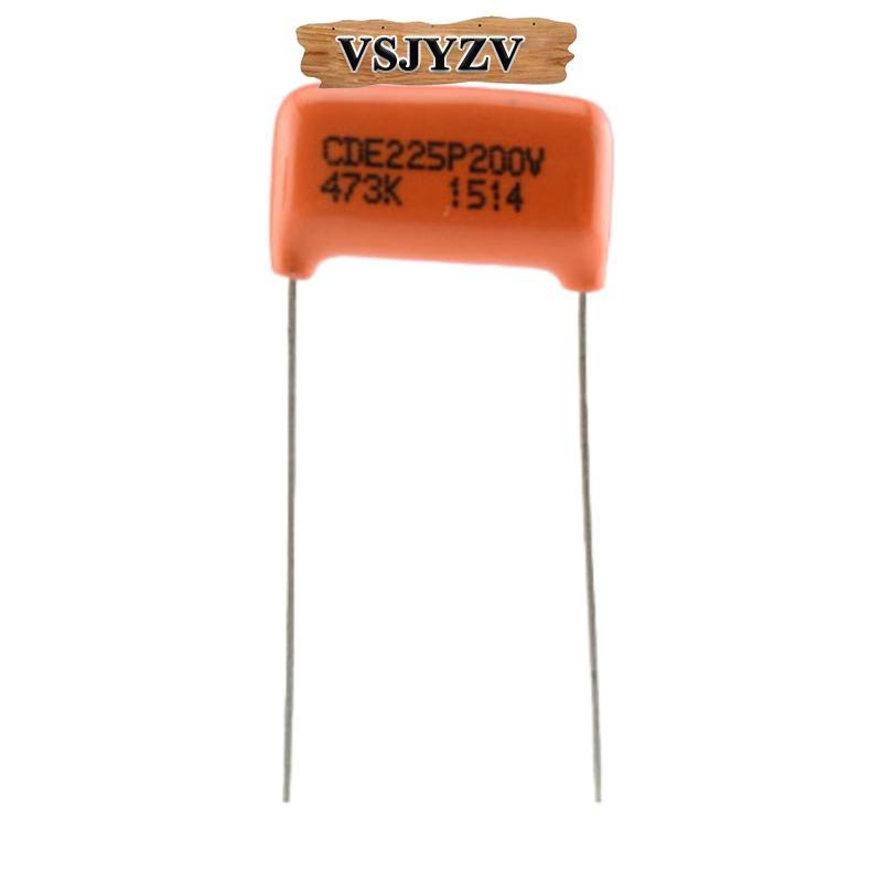 [vsjyzv] Guitar Tone Capacitor 0.047uf Bass ติดตั้งง่ายแทนที่อุปกรณ์เสริม, CDE225P
