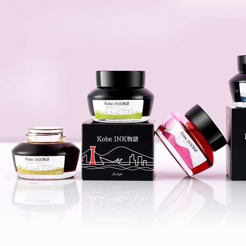 ญี่ปุ่น NAAGASAWA Kobe Ink Kobe Story ปากกาหมึกสี NO1 ~ NO88 น้ําย้อม Minagawa สีเขียว