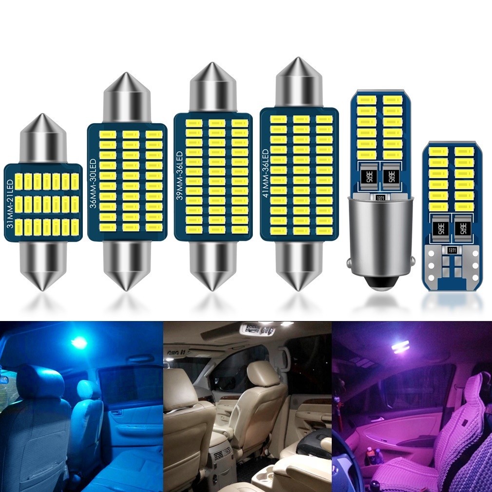 1 ชิ้น T10 Led W5w หลอดไฟ LED C5w Ba9s T4w Led Canbus Festoon C10w 31/36/39/41 มิลลิเมตร Led Warm Wh