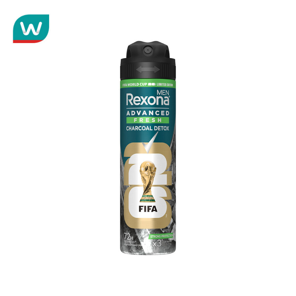Rexona เรโซนา เมน สเปรย์ แอดวานซ์ เฟรช ชาร์โคล ดีท็อกซ์ แอนติเพอสไปแรนท์ 135 มล.