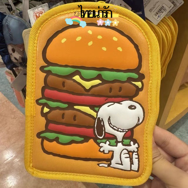 บัญชี Japan Burger Bag Hand Clip tim Snoopy Snoopy Bear Storage Bag Limited Passport Popcorn
