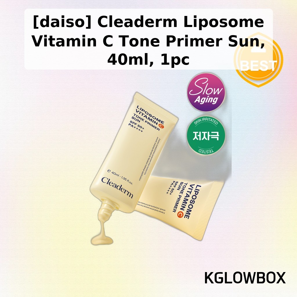 [daiso] Cleaderm Liposome Vitamin C Tone Primer Sun, 40ml, 1pc / Korean Tone Primer / Vitamin C Boos