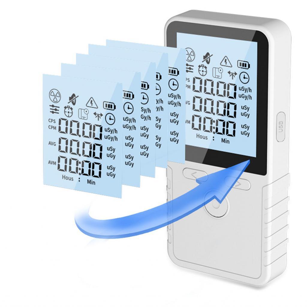 เครื่องตรวจจับรังสีเคาน์เตอร์ Geiger 0.01-9999usv/h นิวเคลียร์เครื่องตรวจจับด้วยสาย USB สำหรับ β X Y