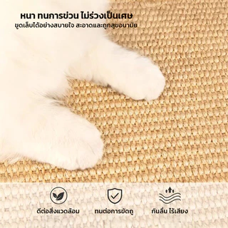 แผ่นลับเล็บแมวใยปอ มีลูกบอล มีช่อง ช่วยระบายอากาศ ไม่อับชื้น อุปกรณ์สำหรับแมว