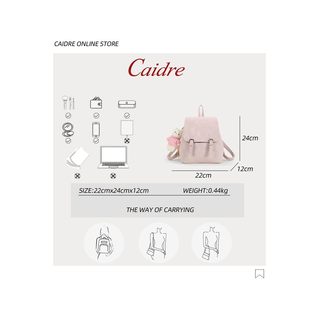 Caidre حقيبة ظهر خفيفة لطيفة — صورة 5