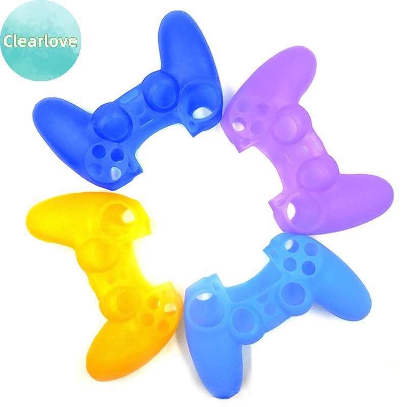 Clearlove ซิลิโคนอ่อนนุ่มฝาครอบป้องกันสําหรับ Playstation 4 Controller ผิว PS4 Gamepad กรณี Joysti G