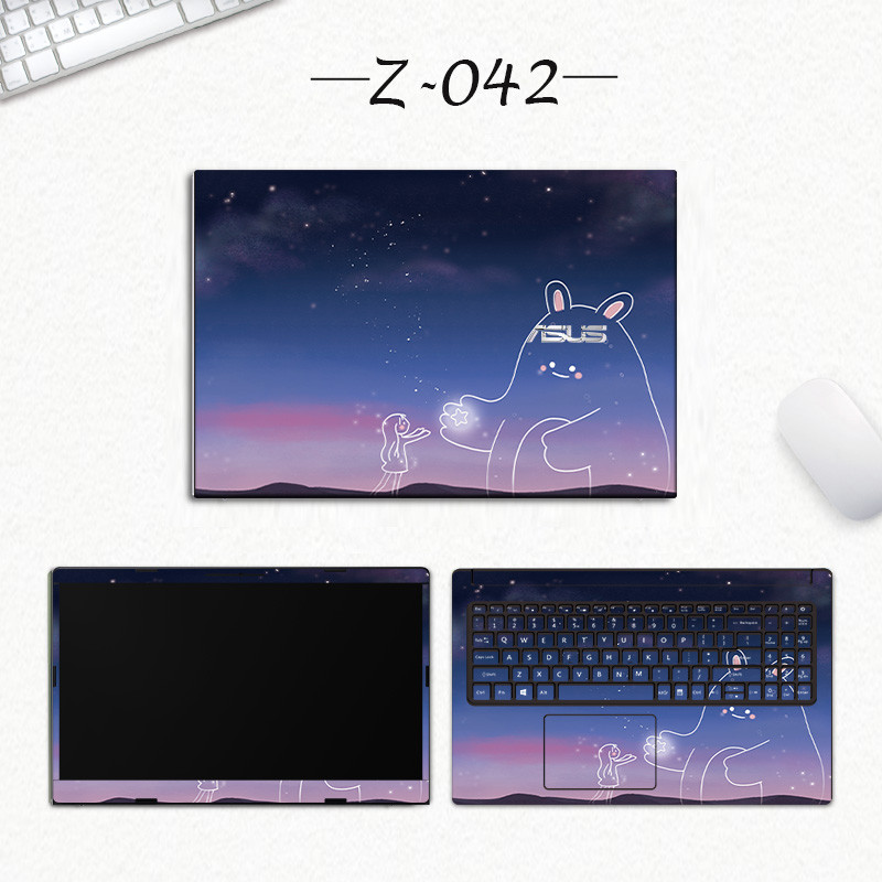 ASUS Vivobook Pro 15 OLED D6500Q 3pcs ABC ไม่มีสารตกค้าง Costomized คอมพิวเตอร์แล็ปท็อป Precut Decal