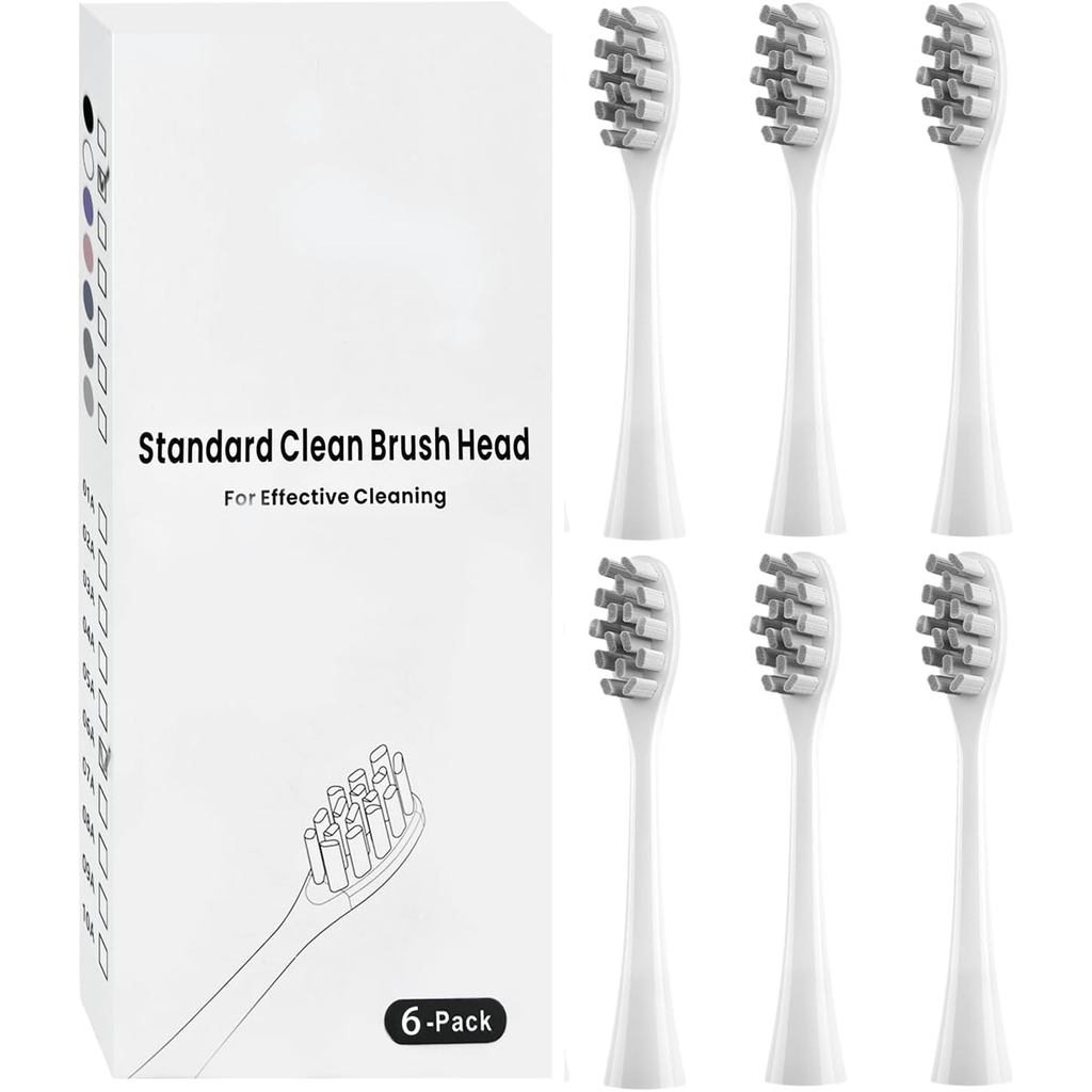 หัวแปรงทดแทน 6 แพ็คเข้ากันได้กับหัวแปรงสีฟันไฟฟ้า Oclean สําหรับ Oclean Spark, Flow, X Pro, X Pro El