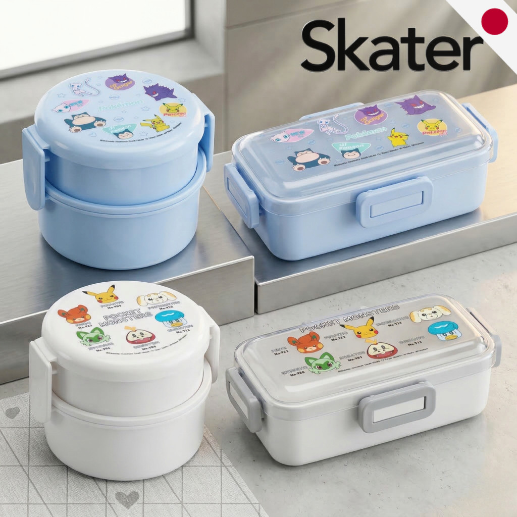 Skater Pokémon Antibacterial Bento Box - Round and Dome-Shaped Lunch Box - Japan Direct