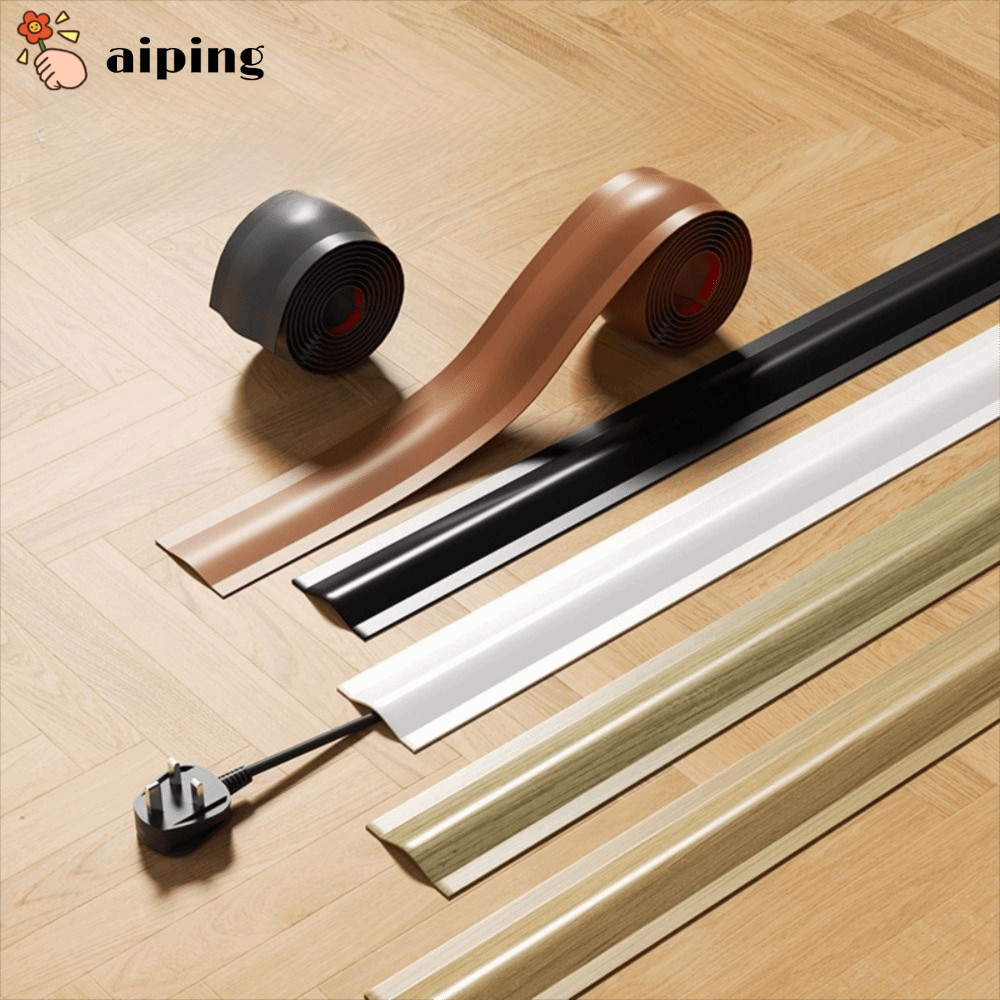 LDVG ฝาครอบสายไฟ, ฝาครอบสายไฟ PVC แบบนุ่ม, แบบมีกาวในตัวคุณภาพสูง 1 ม./2 ม. พื้นฝาครอบสายเคเบิลตั้งพื้นที่ทนทาน
