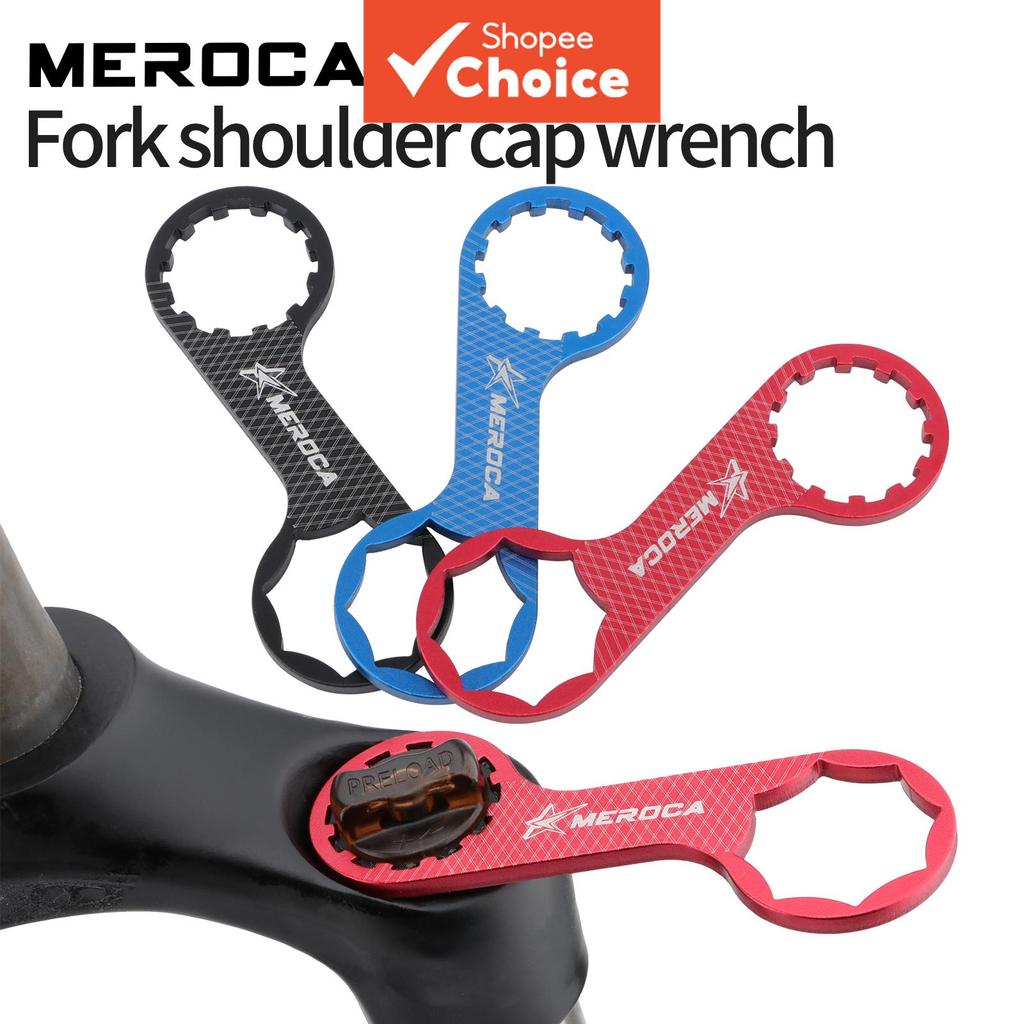 MEROCA ประแจขันถ้วยคอโช๊คหน้า สําหรับเครื่องมือซ่อมโช๊คจักรยานเสือภูเขา ใช้ได้กับ Suntour XCM XCR XC