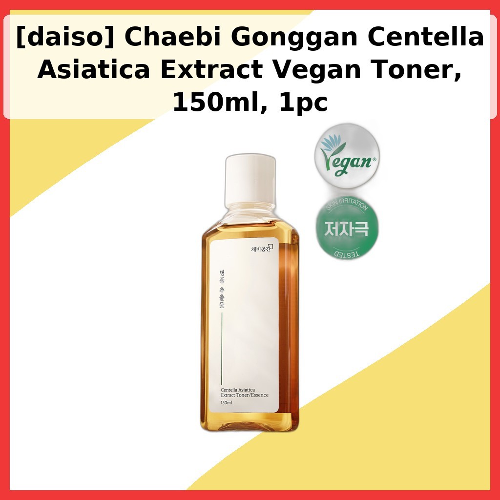 [daiso] Chaebi Gonggan Centella Asiatica Extract Vegan Toner, 150ml, 1pc / Korean Toner / Centella A