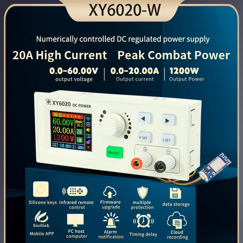 XY6008 XY6020 DC Regulated Power Supply 60V การบํารุงรักษา Step-down โมดูล TTL/WIFI เชื่อมต่อ LCD St