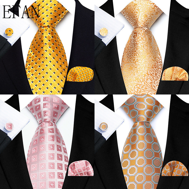 ใหม่ Jacquard Tie ผู้ชายคอ Tie สําหรับงานแต่งงานดอกไม้ลายสก๊อต Ripple เนคไทสําหรับชายงานแต่งงาน Busi
