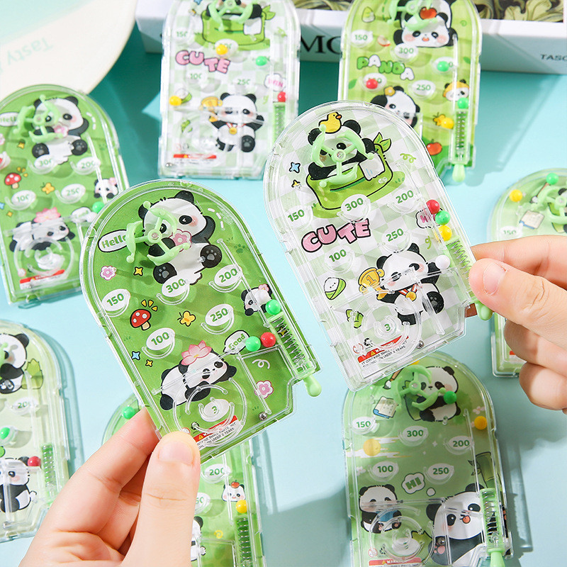 พร้อมสต็อก Panda การศึกษา Pinball Labyrinth Mini House Pinball Disc การ์ตูน Ejection มือถือ Pinball 