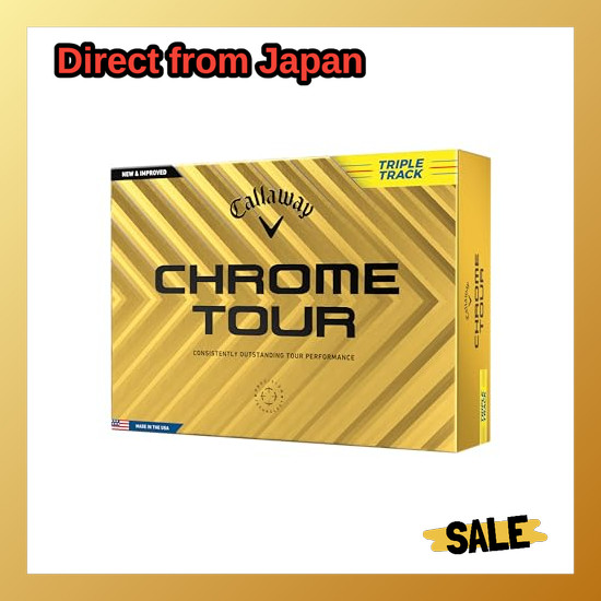 Direct From Japan Callaway Golf Balls CHROME TOUR YLW 24 TRIPLE TRACK 1 dozen (12 balls) 4 piece construction Triple Track Yellow