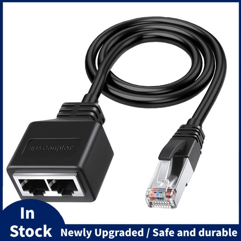 LAN Ethernet Adaptador RJ45 Male to 2 Female Splitter RJ45 1 ถึง 2 Ethernet LAN Network Adapter Cabl