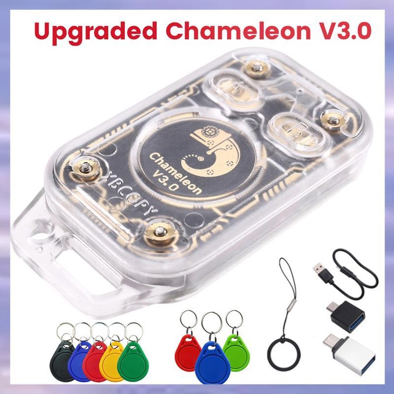 (VLO)Chameleon V3.0 RFID สมาร์ทการ์ดจําลอง + 8XUID พวงกุญแจสมาร์ทชิป Reader 125K 13.56M ID IC แท็ก C