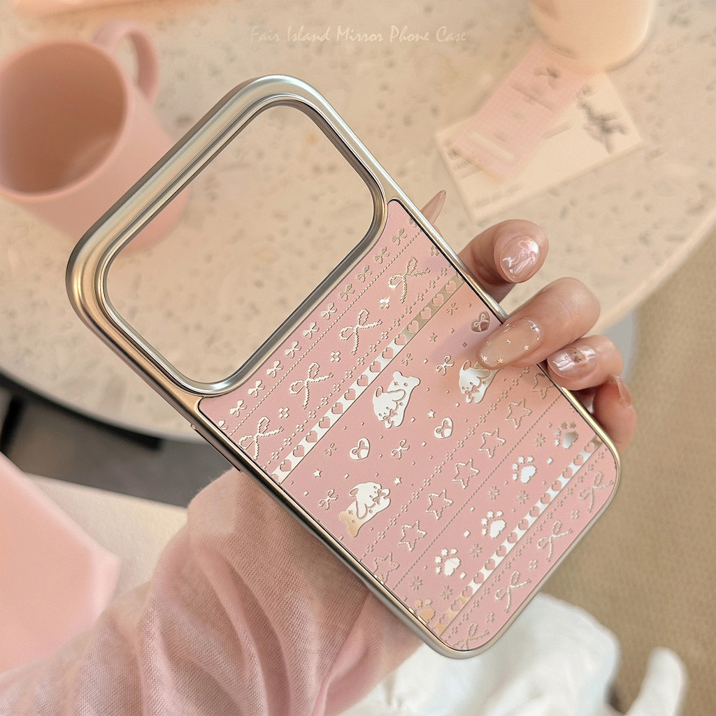 เคสโทรศัพท์ลูกสุนัขสีชมพูสําหรับ ไอโฟน 17 มือโปร สูงสุด 17อากาศ 16 15 14 13 กันกระแทกป้องกันปลอก
