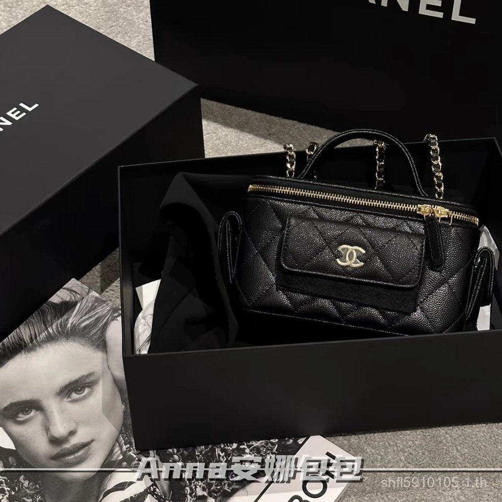 Chanel 22kvanitycase Oil Wax Lambskin chanel Cosmetic Bag Box Bag Detonator Bag Chip chanel Bag chan