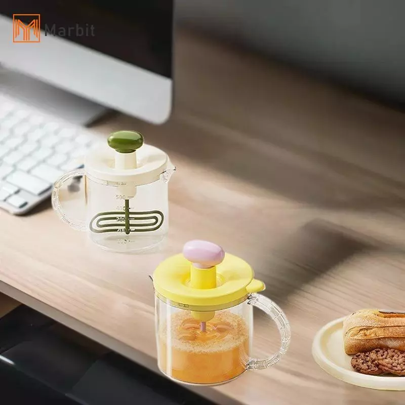Marbit Egg Cup Manual Press Egg Churn Cream Whipper