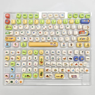 Thai Language MOG Steamed Bun Rounded Toy House Keycap ความสูง Chikawa น่ารัก Dye Sublimation F75 L99 K99 108