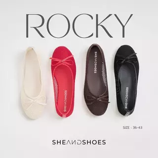 🚗 ส่งด่วน กทม - ROCKY รองเท้าทรงแมรี่เจน [ Sz.36-43 ] คัชชูตาข่าย พื้นนุ่ม