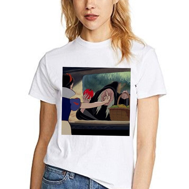 Stylenowwomenkoreanttop MultiPurposeddarshirtprintaeesthetic90swhite韩teecod百fashionulzzangharajukuvi