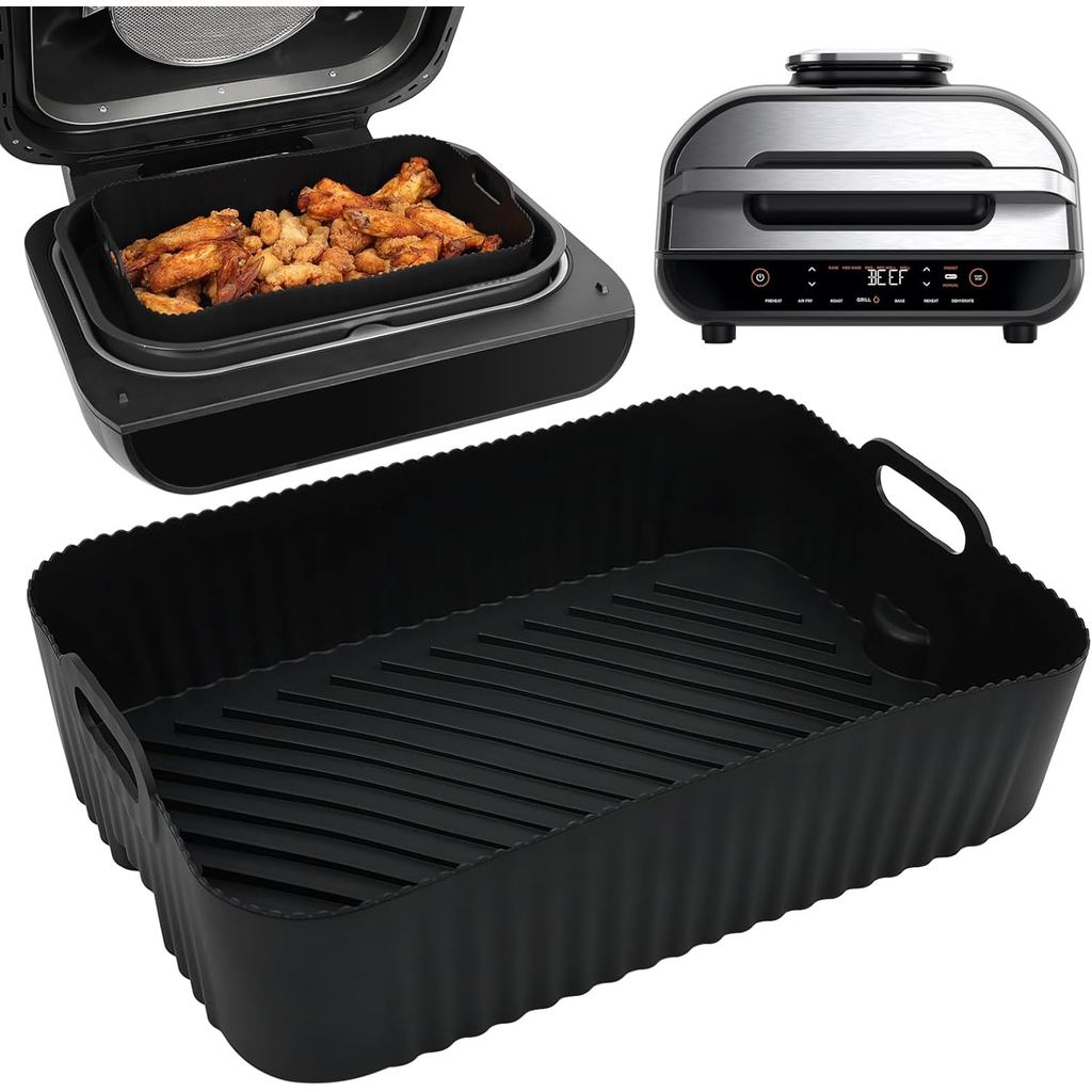 BYKITCHEN Reusable Air Fryer ซิลิโคนสําหรับ Ninja FG551/DG551/IG651 Foodi สมาร์ท XL ย่างในร่ม, สี่เห