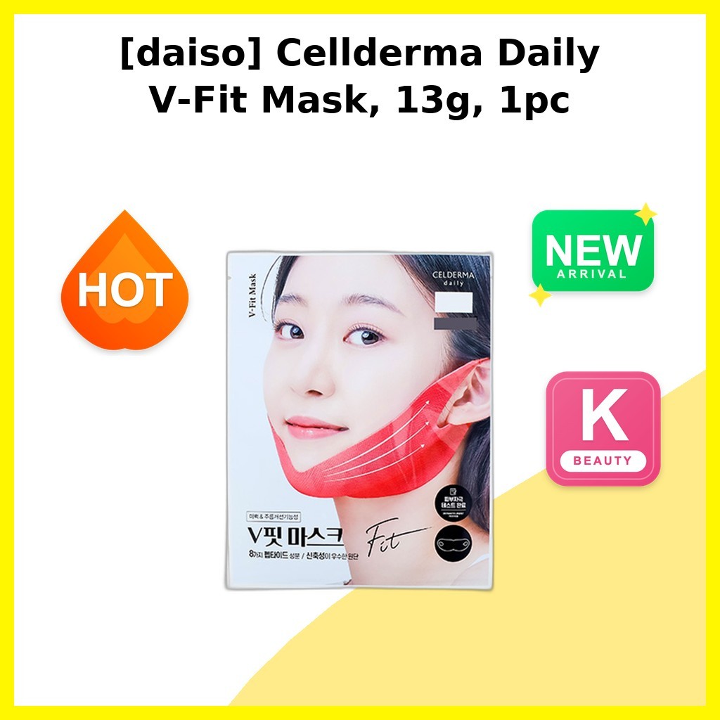 [daiso] Cellderma Daily V-Fit Mask, 13g, 1pc / Korean V-Fit Mask / Contouring Effect / ของแท้ 100% โ
