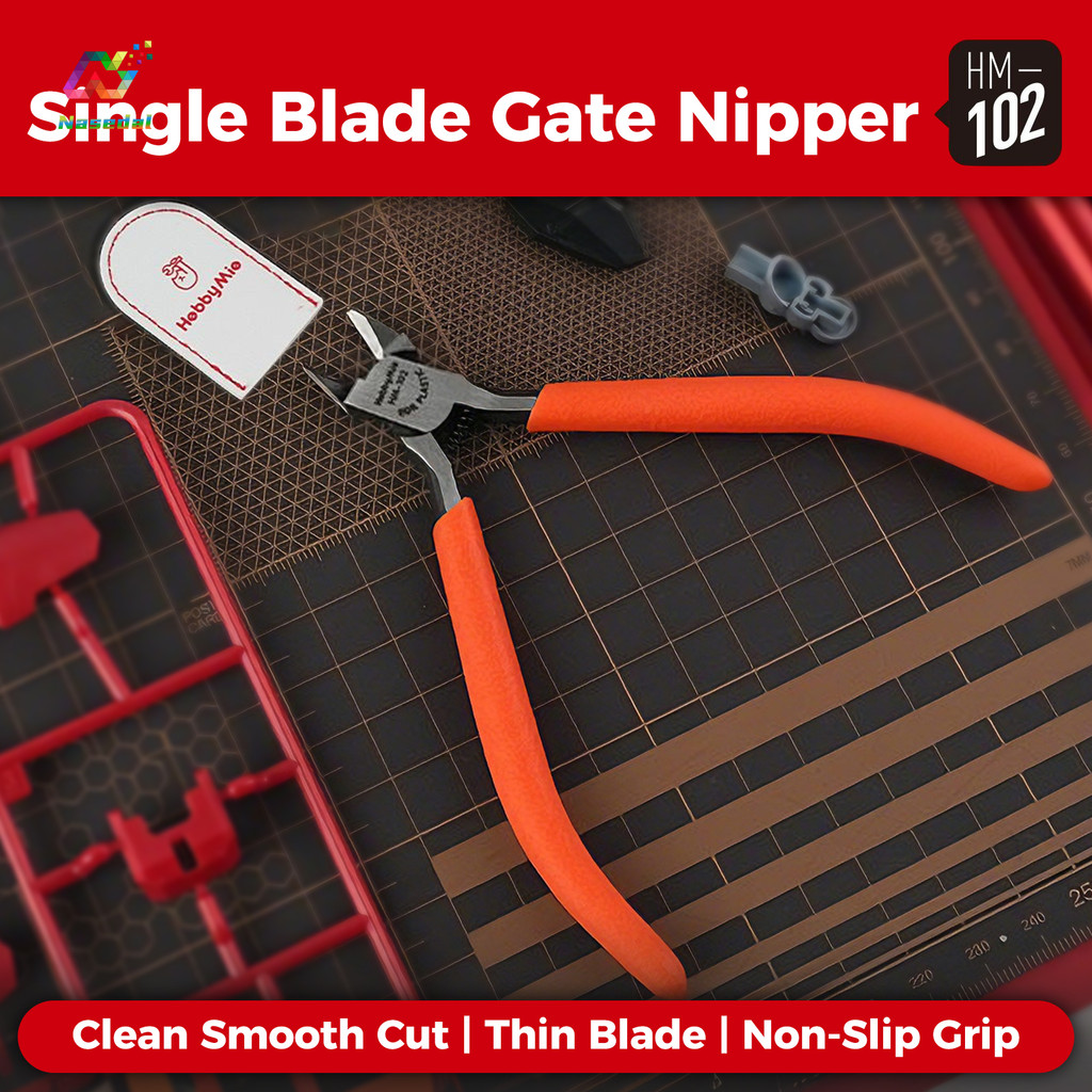 HobbyMio HM-102 Single Blade Gate Nipper ความแข็งสูง Sharp Thin Edge โครงสร้างสะอาด Smooth Cut No Bu
