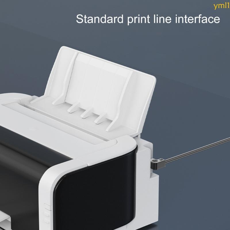 Yml1 USB 2 0 A ถึง B สายสแกนเนอร์เครื่องพิมพ์ชายพร้อมคอนแทคเลนส์ชุบทองขยายความยาว 480Mbps Fast Data 