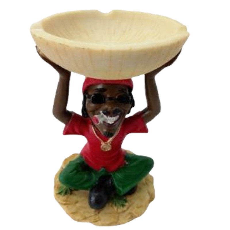 Resin ashtray, Jamaican human-shaped ashtray, new creative mini quirky ashtray
