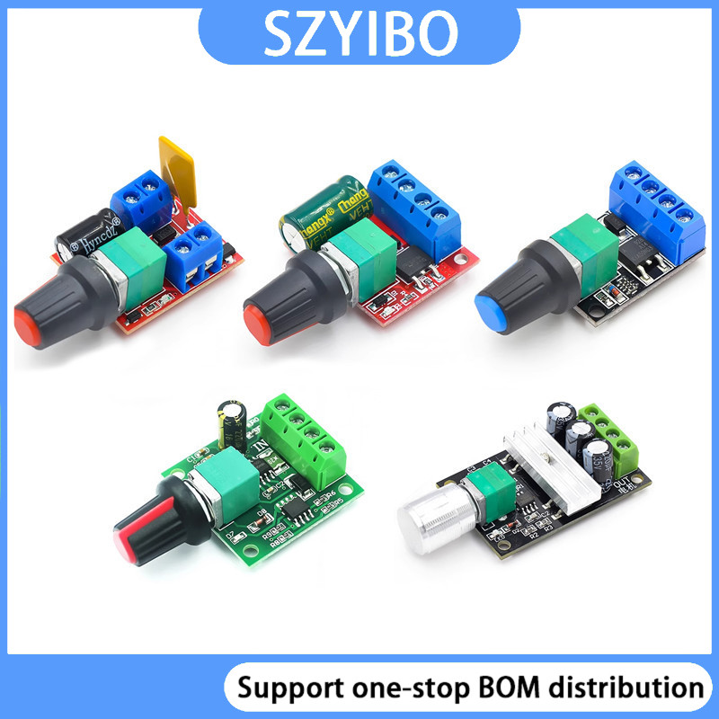 Pwm DC มอเตอร์ควบคุมความเร็ว 2A 3A 5A 10A ตัวควบคุมความเร็วสวิตช์ฟังก์ชั่น 1803BK 1203BK