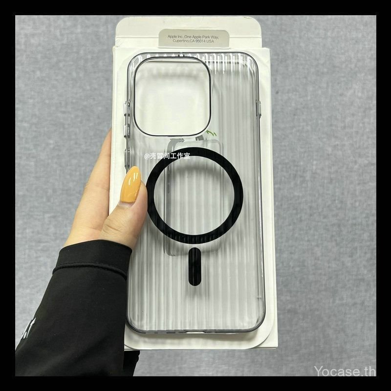 เคสโทรศัพท์สําหรับ oppo Find X8 X9 pro/X8 S+ultra เคสแม่เหล็กรูปแบบลูกฟูกโปร่งใส