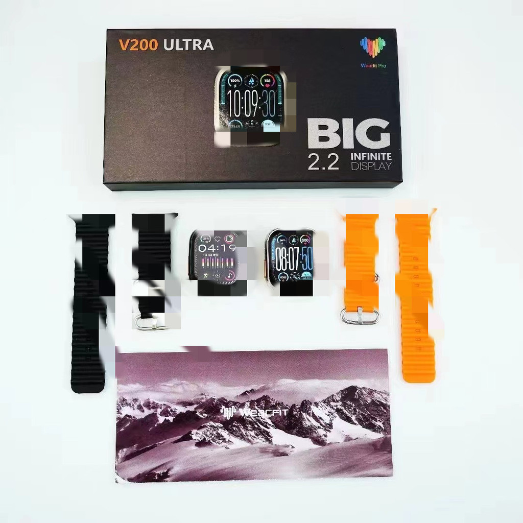 S9Huaqiang North V200ultra Smart Watch Wearfitpro Gesture-Controlled Health Monitoring Bluetooth Cal