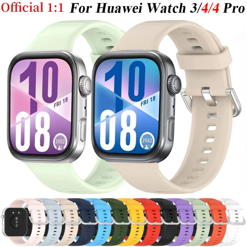Soft Silicone Strap For Huawei Watch Fit 4/3 Official Smartwatch Sport Bracelet Wristband For Huawei