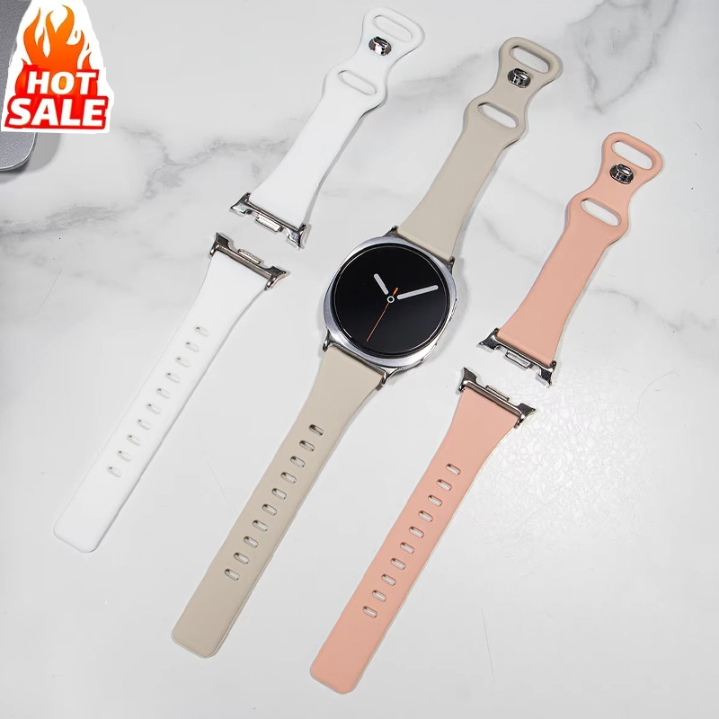 SAMSUNG สไตล์แคบสายรัดซิลิโคนเข้ากันได้สําหรับ ซัมซุง กาแลคซี นาฬิกา8 40มิลลิเมตร44มิลลิเมตรนาฬิกา8คลาสสิก46มิลลิเมตรอัลตร้า47มิลลิเมตรอัลตร้า2025สายรัดกีฬาส