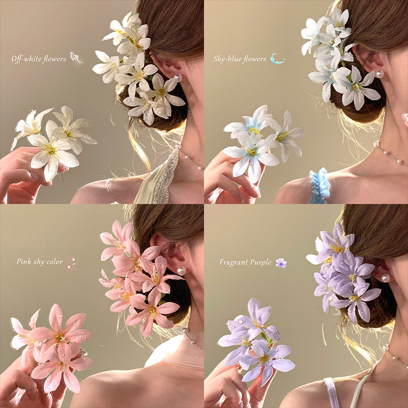 กิ๊บติดผมลายดอกไม้ Lily Grab Clip 2026 สไตล์ใหม่สำหรับสาวๆ